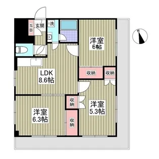 リエス大宮三橋【3階】の間取り