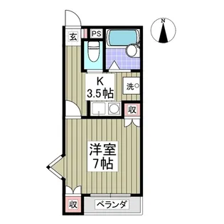 ジャストハイツB【1階】の間取り