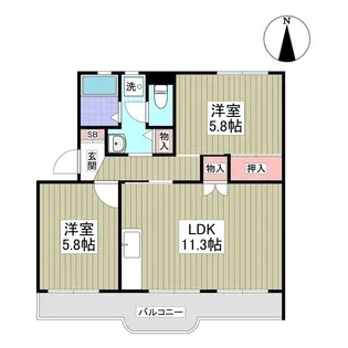 自由ヶ丘シティハウス【301号室】の間取り