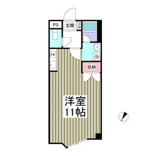 キュウブEX三俣【3階】の間取り