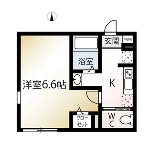 MQuarto若葉Ⅰ【3階】の間取り