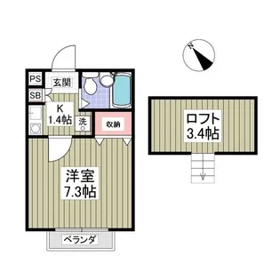 ニッショウハウスⅢ【2階】の間取り