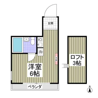 カレッジ志木【2階】の間取り