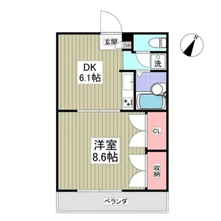 ブランドール北之幸谷【2階】の間取り