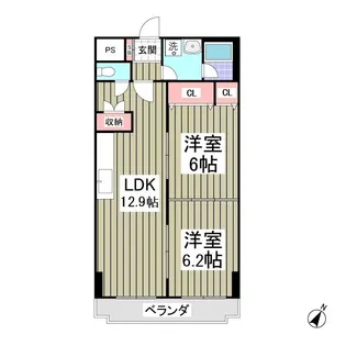 ヴァンデュール上大曽 旧前橋マンション【4階】の間取り