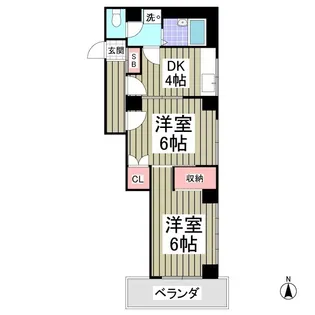 2DKの間取り画像