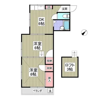 サンシャインハイツカジワラ【2階】の間取り