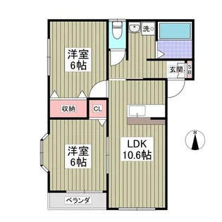 ハーヴェスト玉村【2階】の間取り