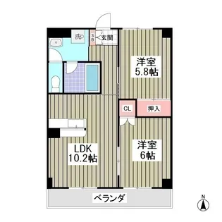 ハイグレード篠崎Ⅱ【3階】の間取り