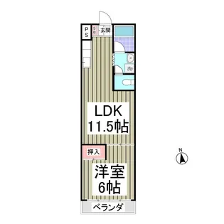 スカイハイツ万吉【3階】の間取り