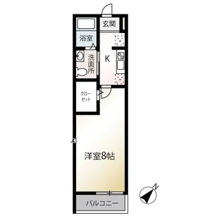 MQuarto拝島Ⅰ【3階】の間取り