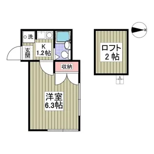 1Kの間取り画像