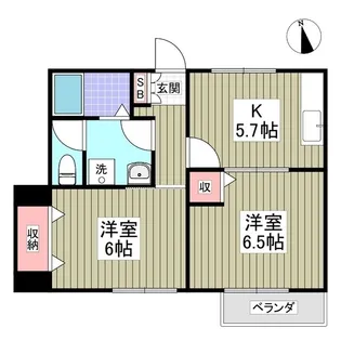 プロムナード伍番館【1階】の間取り