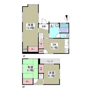茨城県つくば市高見原3丁目【一戸建】の間取り