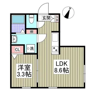 HALE伊勢原【2階】の間取り