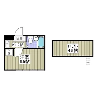 1Kの間取り画像