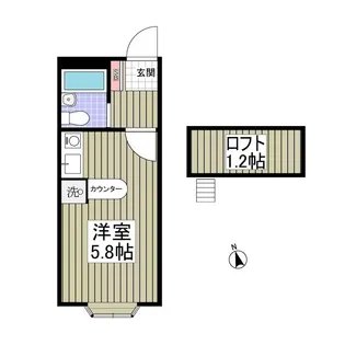 ベルピア川越第1-2【2階】の間取り