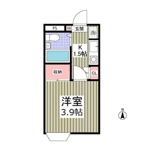 パンシオン上尾No.1【1階】の間取り