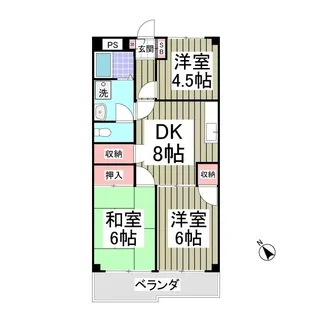 インペリアル本丸【4階】の間取り