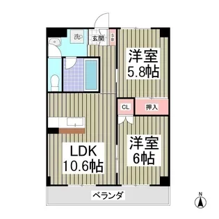 ハイグレード篠崎Ⅱ【1階】の間取り