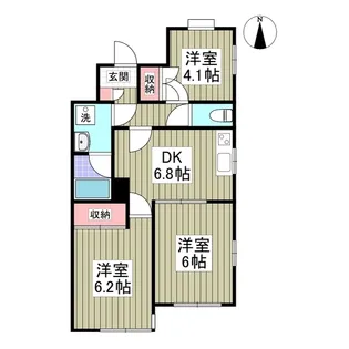 メゾンエスポアール【1階】の間取り