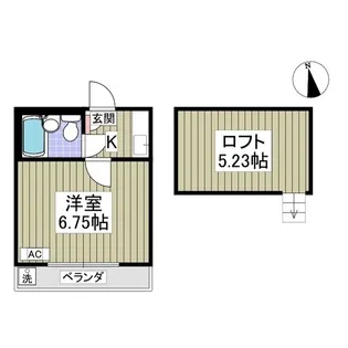 1Kの間取り画像