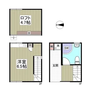 バイカーズアパートメント【1階】の間取り
