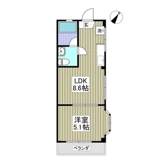 ディネリリーマンション【1階】の間取り