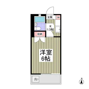 清水ハイツ【2階】の間取り