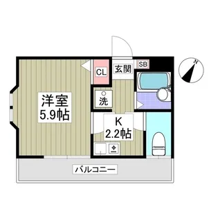 メゾンフェルミエ【2階】の間取り