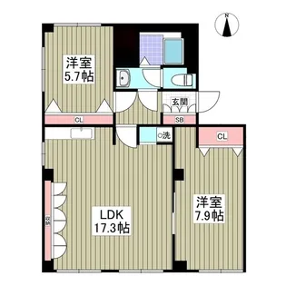 イイダコーポ【-1階】の間取り