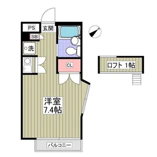 フローラルコートⅠ【2階】の間取り