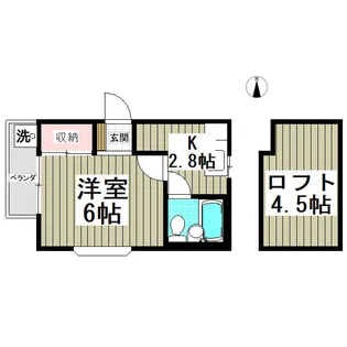 大宝ハイツ【2階】の間取り