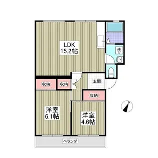 小暮コーポラス【1階】の間取り