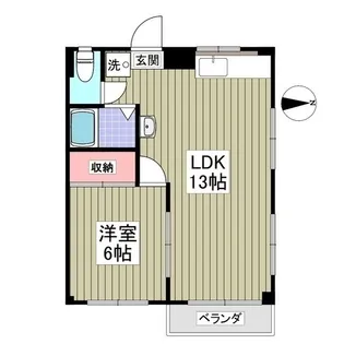 サンライズ・コーポ足立【2階】の間取り