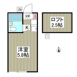 スマイルハウス第6【2階】の間取り