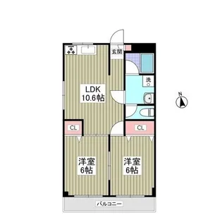 上水ハイツ【1階】の間取り