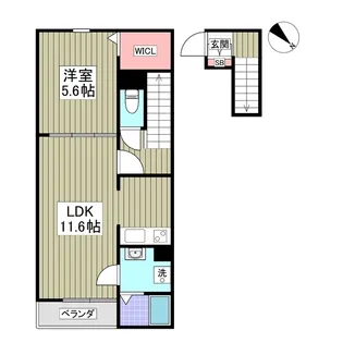 旭ヶ丘KOホームズ【2階】の間取り