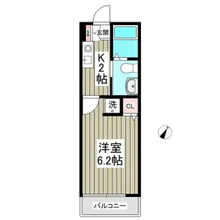 パルトネール二俣川Ⅲ【1階】の間取り