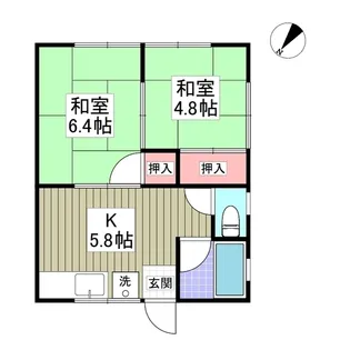 寿ハイツ 大宮【1階】の間取り