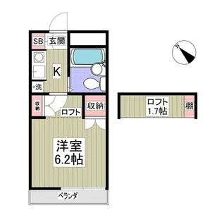 1Rの間取り画像