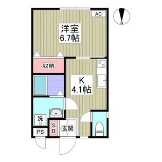 プログレス城南【1階】の間取り