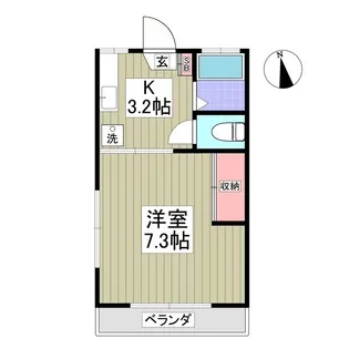 1Kの間取り画像