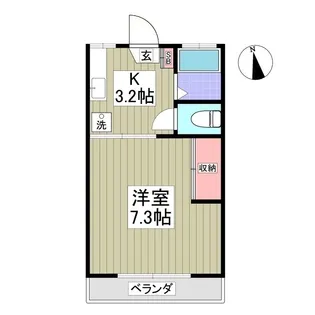 1Kの間取り画像