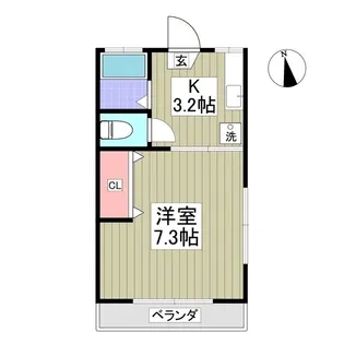 1Kの間取り画像