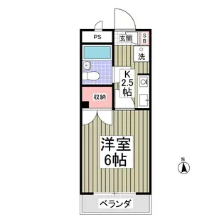 サンライズ水村【2階】の間取り