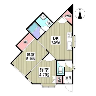 竹井ハイツ【2階】の間取り