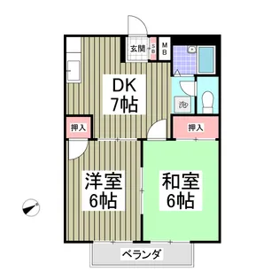 藤美ハイツ【1階】の間取り