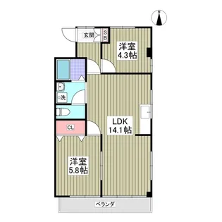 第二サンライフ大嶋【2階】の間取り