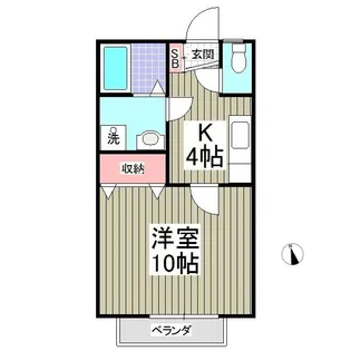 サンワハイツ7号棟【1階】の間取り